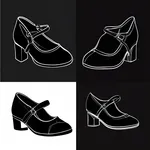 black mary jane shoes image